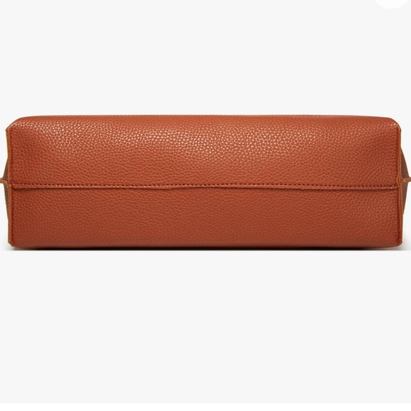 BRICK RED SOFT FAUX LEATHER TOTE SHOULDER BAG - Picture 4 of 5